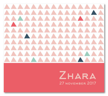 Geboortekaartje Zhara - Voorkant