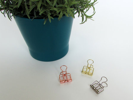 Binder clips goud, brons, zilver