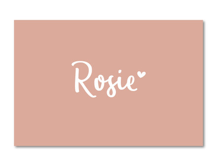 Geboortekaartje Rosie oudroze