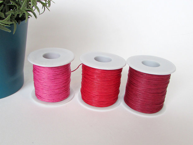 Waxkoord rood fuchsia