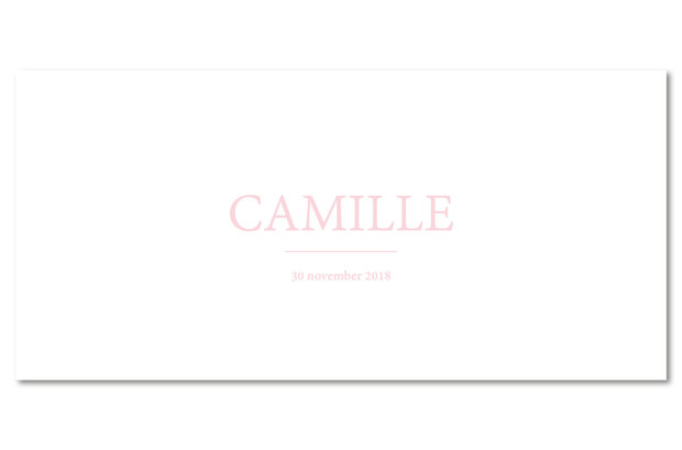 Geboortekaartje Camille - Voorkant