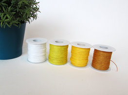 Waxkoord wit en geeltinten