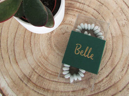 Rechthoekig doosje met wikkel donkergroen