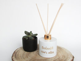 Huisparfum groot model wit met gouden dop