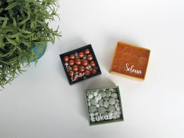 Schuifdoosje vierkant met transparante wikkel