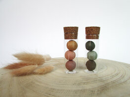 Glazen koker met kurk • 6,5 cm