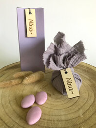 Houten label rechthoek (gegraveerd)