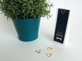 Driehoekige clip goud