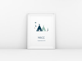 Geboortekaartje als poster