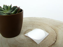 Ronde sticker zilver